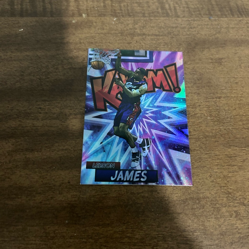 LeBron James Titan Kaboom refractor promo card